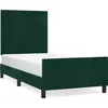 Image de vidaXL Cadre de lit sans matelas vert foncé 90x190 cm velours