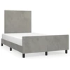 Image de vidaXL Cadre de lit sans matelas gris clair 120x200 cm velours