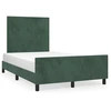 Image de vidaXL Cadre de lit sans matelas vert foncé 120x200 cm velours