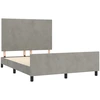 Image de vidaXL Cadre de lit sans matelas gris clair 140x190 cm velours