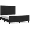 Image de vidaXL Sommier sans matelas noir 140x190 cm velours