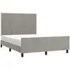 Image de vidaXL Cadre de lit sans matelas gris clair 140x200 cm velours