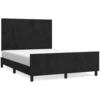 Image de vidaXL Cadre de lit sans matelas noir 140x200 cm velours