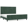 Image de vidaXL Cadre de lit sans matelas vert foncé 160x200 cm velours