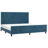 Image de vidaXL Cadre de lit sans matelas bleu foncé 200x200 cm velours