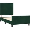 Image de vidaXL Cadre de lit sans matelas vert foncé 90x190 cm velours