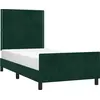 Image de vidaXL Cadre de lit sans matelas vert foncé 90x200 cm velours