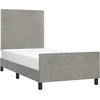 Image de vidaXL Cadre de lit sans matelas gris clair 100x200 cm velours