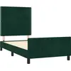 Image de vidaXL Cadre de lit sans matelas vert foncé 100x200 cm velours