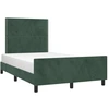 Image de vidaXL Cadre de lit sans matelas vert foncé 120x200 cm velours