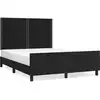 Image de vidaXL Cadre de lit sans matelas noir 140x200 cm velours