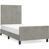 Image de vidaXL Cadre de lit sans matelas gris clair 80x200 cm velours