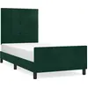 Image de vidaXL Cadre de lit sans matelas vert foncé 80x200 cm velours