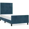 Image de vidaXL Cadre de lit sans matelas bleu foncé 80x200 cm velours