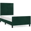 Image de vidaXL Cadre de lit sans matelas vert foncé 120x200 cm velours