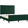 Image de vidaXL Cadre de lit sans matelas vert foncé 140x190 cm velours