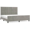 Image de vidaXL Cadre de lit sans matelas gris clair 160x200 cm velours
