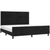 Image de vidaXL Cadre de lit sans matelas noir 160x200 cm velours