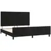 Image de vidaXL Cadre de lit avec tête de lit noir 180x200 cm velours