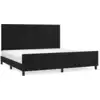Image de vidaXL Cadre de lit sans matelas noir 200x200 cm velours