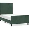 Image de vidaXL Cadre de lit sans matelas vert foncé 80x200 cm velours