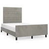 Image de vidaXL Cadre de lit sans matelas gris clair 120x200 cm velours