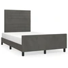 Image de vidaXL Cadre de lit sans matelas gris foncé 120x200 cm velours