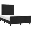 Image de vidaXL Cadre de lit sans matelas noir 120x200 cm velours