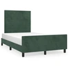 Image de vidaXL Cadre de lit sans matelas vert foncé 120x200 cm velours