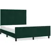 Image de vidaXL Cadre de lit sans matelas vert foncé 140x190 cm velours