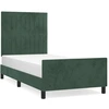 Image de vidaXL Cadre de lit sans matelas vert foncé 80x200 cm velours