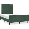 Image de vidaXL Cadre de lit sans matelas vert foncé 120x200 cm velours