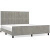 Image de vidaXL Cadre de lit sans matelas gris clair 160x200 cm velours