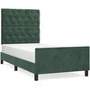 Image de vidaXL Cadre de lit sans matelas vert foncé 80x200 cm velours
