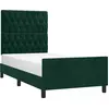 Image de vidaXL Cadre de lit sans matelas vert foncé 90x190 cm velours
