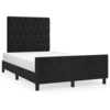 Image de vidaXL Cadre de lit sans matelas noir 120x200 cm velours