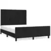 Image de vidaXL Sommier sans matelas noir 140x190 cm velours