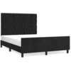 Image de vidaXL Cadre de lit sans matelas noir 140x200 cm velours
