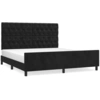 Image de vidaXL Cadre de lit sans matelas noir 160x200 cm velours