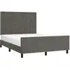 Image de vidaXL Cadre de lit sans matelas gris foncé 140x190 cm velours