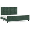 Image de vidaXL Cadre de lit sans matelas vert foncé 160x200 cm velours
