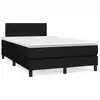 Image de vidaXL Lit boxspring avec matelas noir 120x200 cm Tissu