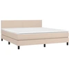 Image de vidaXL Lit boxspring matelas cappuccino brun 180x200 cm similicuir