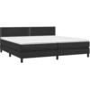 Image de vidaXL Lit boxspring avec matelas noir 200x200 cm similicuir