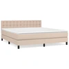 Image de vidaXL Sommier tapissier matelas cappuccino-marron 160x200 cm simili cuir