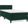 Image de vidaXL Lit boxspring avec matelas vert foncé 80x200 cm velours
