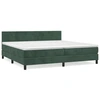 Image de vidaXL Lit boxspring avec matelas vert foncé 200x200 cm velours