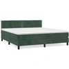 Image de vidaXL Lit boxspring avec matelas vert foncé 180x200 cm velours