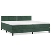 Image de vidaXL Lit boxspring avec matelas vert foncé 200x200 cm velours
