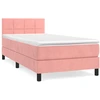 Image de vidaXL Lit boxspring avec matelas rose 80x200 cm velours